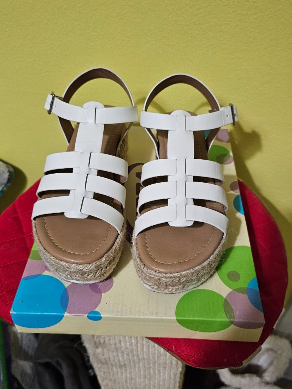 White sandals